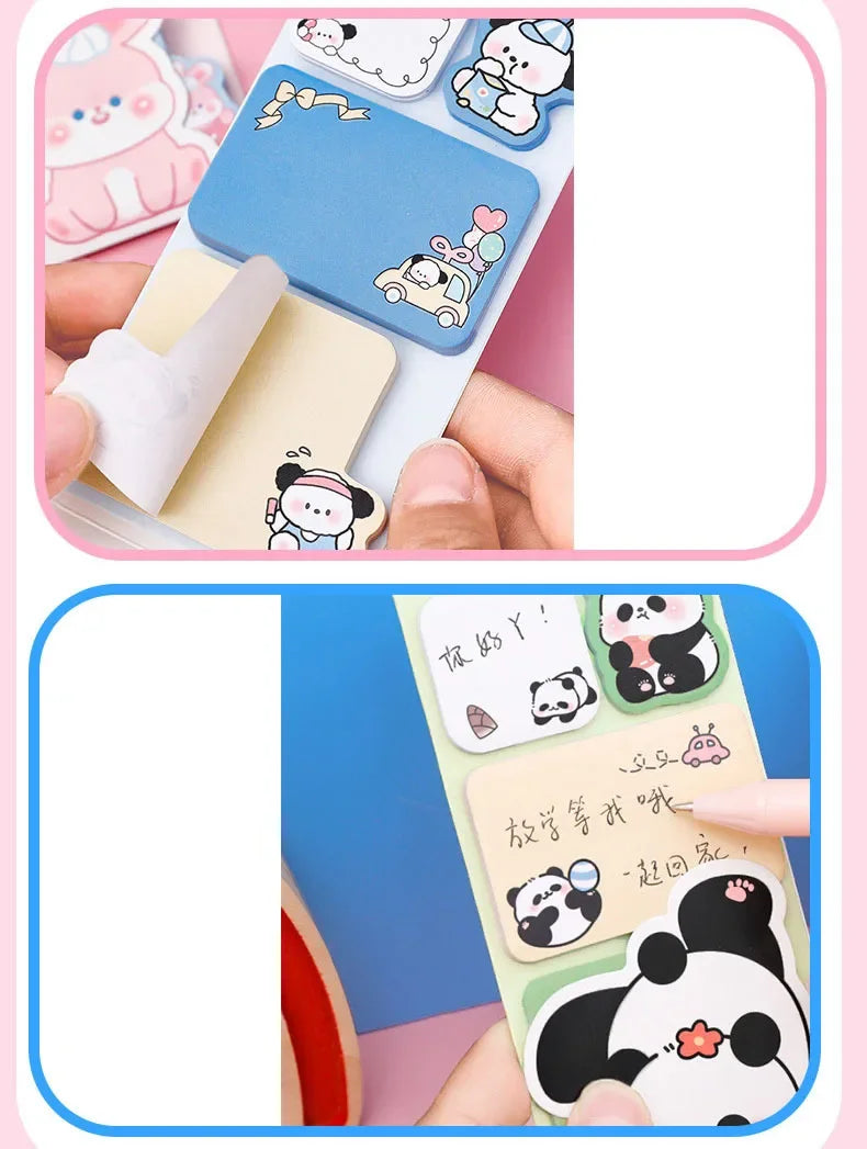Lovely Animal Panda Rabbit Bear Dog Sticky Notes Memo Pad Paper School Supplies Planner Stickers Stationery Taj Home Store