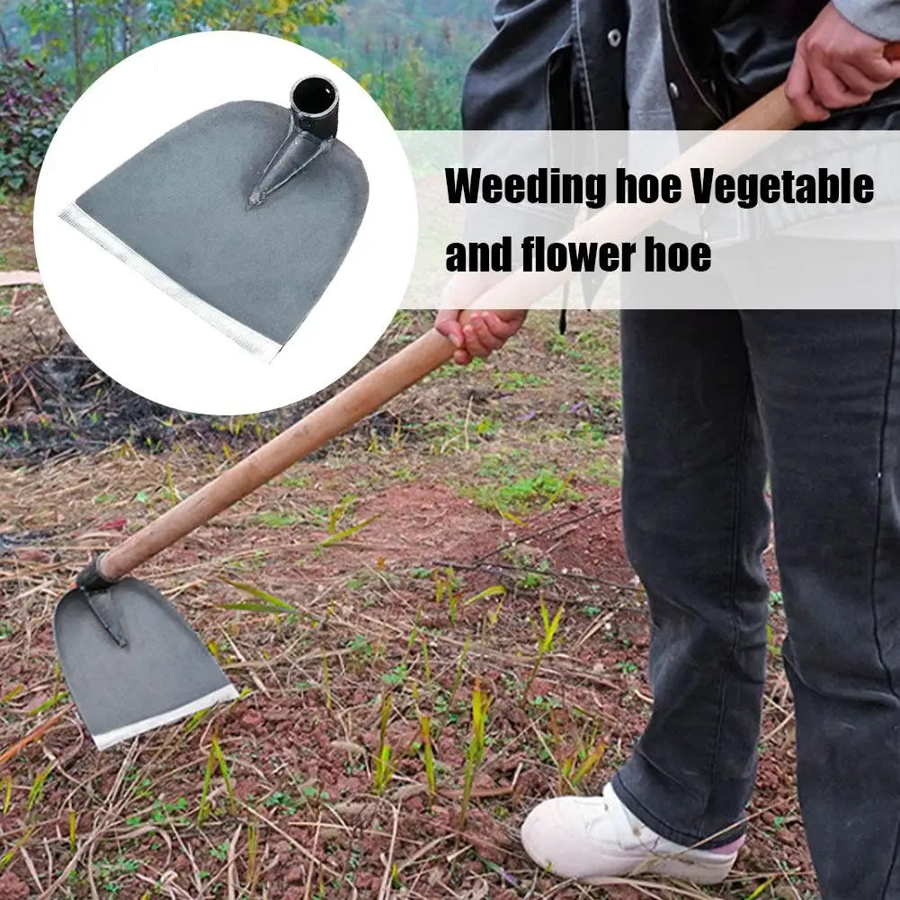 Garden Hoe Household Outdoor Farming Tools Forging Weeding Hoe for Digging Soil Planting Vegetables Flowers Taj Home Store