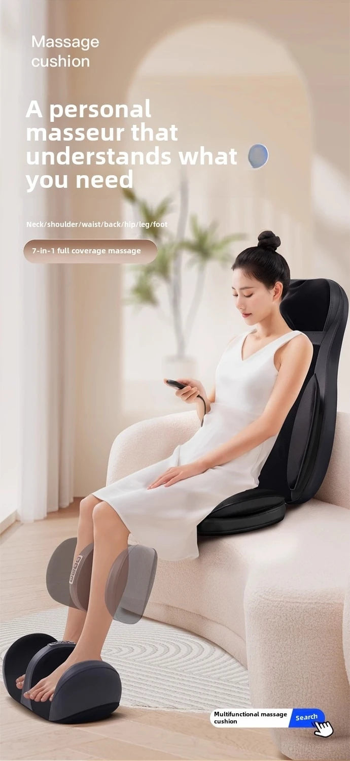 Shiatsu Neck Back Massager with Heat, 2D ro 3D Kneading Massage Chair Pad, Adjustable Compression Seat Massager for Full Body Taj Home Store