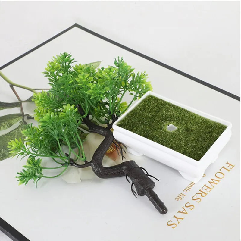 Garden Arrangement Ornaments Plastic Plants Bonsai Small Tree Pot Fake Plant Potted Flower Home Room Table Decoration Taj Home Store