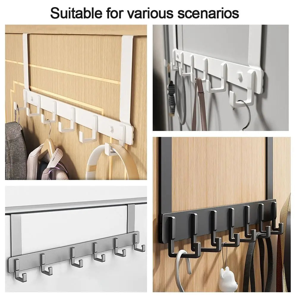 New Aluminum Alloy Door Hook Clothes Coat Hat Towel Hanger Holder Home Bathroom Organizer Rack Kitchen Storage Hooks Taj Home Store