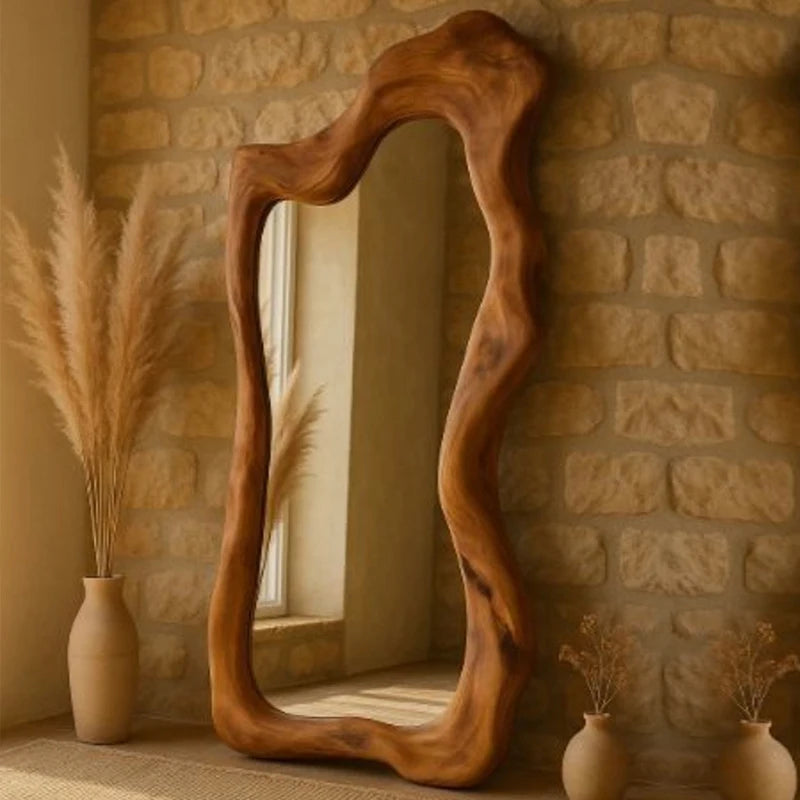 Irregular Makeup Mirror Aesthetic Art Modern Women Design Standing Mirror Macrame Cool Dekoracyjne Lustra House Accessories Taj Home Store