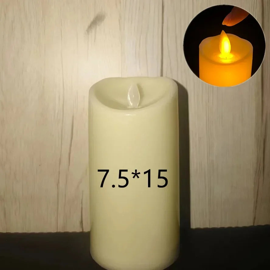 LED Flameless Flickering Candles Lamp Home Decoration Battery Powered Candles for Wedding Decor Birthday Party Supplies Warm Taj Home Store