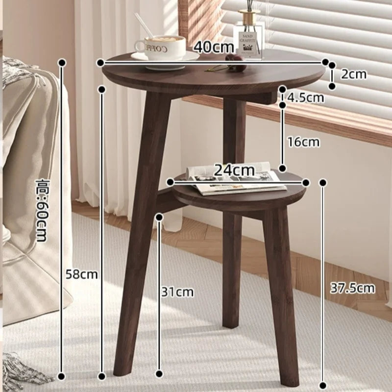 Modern Bedside Cabinets Coffee Table Solid Wood Side Table Movable Living Room Small Coffee Table Home Furniture New Taj Home Store