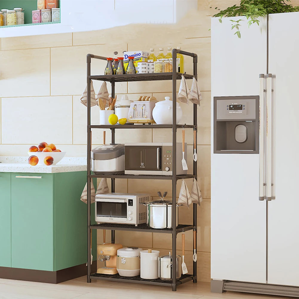 5 Tier Shelving Unit Adjustable Storage Shelf 66 Lbs Capacity Standing Shelf for Kitchen Pantry Closet Bathroom Laundry Garage Taj Home Store