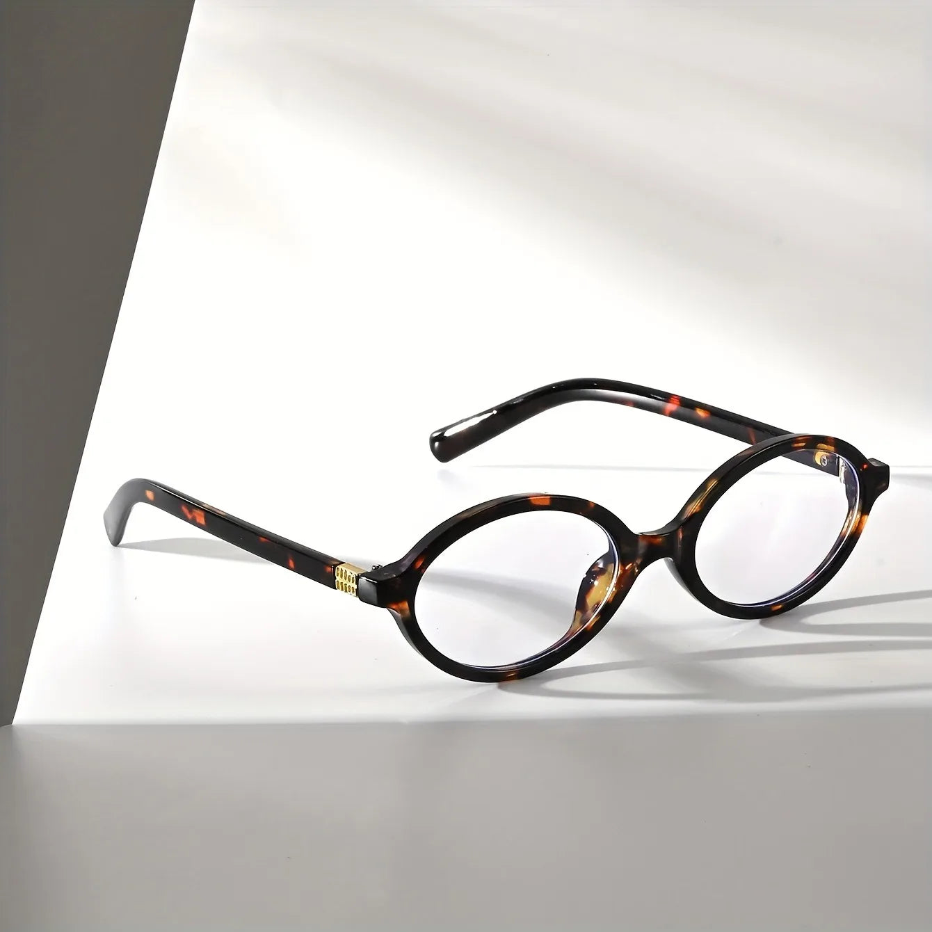 A Pair of Oval Retro PC Glasses for Men and Women with A Small Face Design/versatile for Multiple Indoor Scenes Taj Home Store
