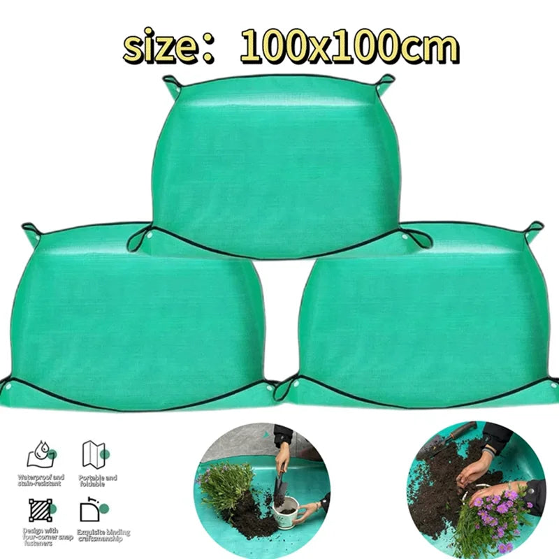 Waterproof Foldable Planting Mat Garden Mat Garden Potting Pad for Flowerpot Transplanting Mixing Soil Plant Pruning Garden Tool Taj Home Store