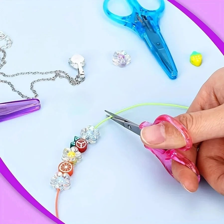 1pc Compact Precision Craft Scissors Sharp Stainless Steel Blades with Protective Cap For Paper Cutting Scrapbooking Sewing Taj Home Store