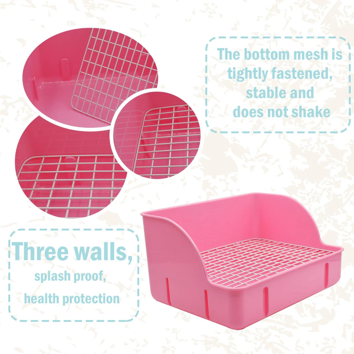 Corner Rabbit Litter Box Durable Toilet Trainer for Ferret Hamster Guinea Pig Small Animal Pet Supplies Animal Potty Taj Home Store