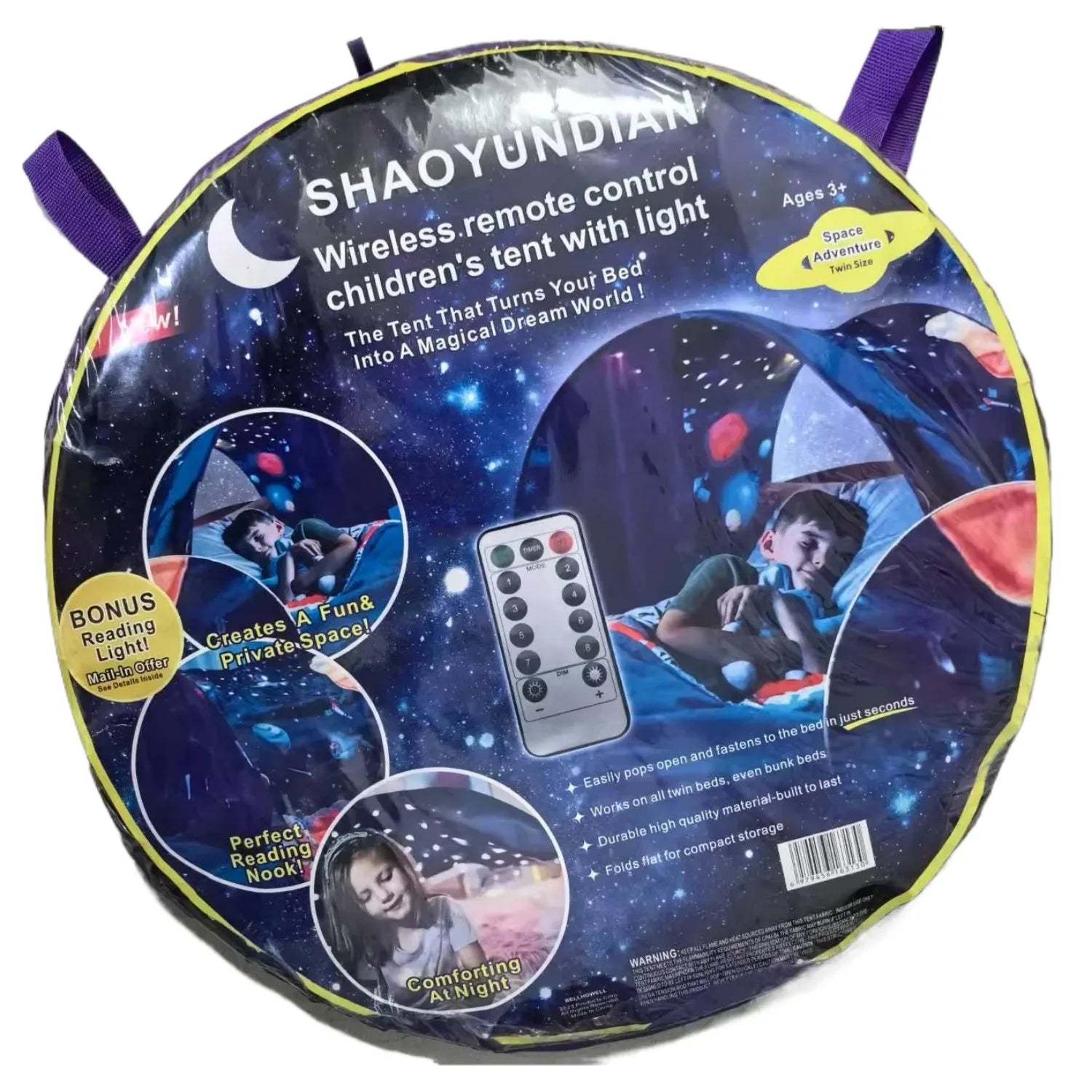 Dream Tent with light show for Kids Bed with Storage Pocket Foldable Kids Tent on Bed Mosquito Net Tent Taj Home Store
