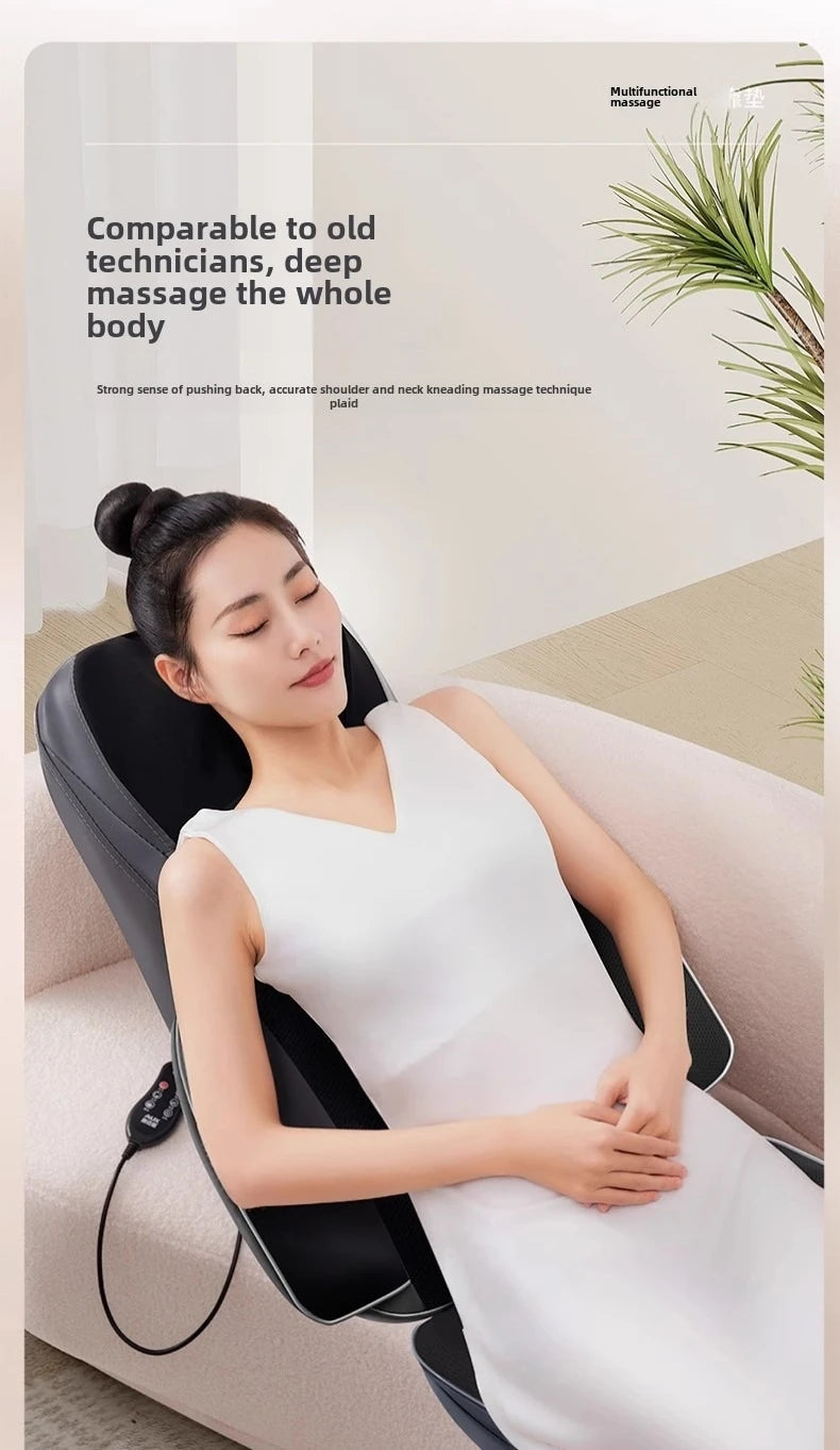 Shiatsu Neck Back Massager with Heat, 2D ro 3D Kneading Massage Chair Pad, Adjustable Compression Seat Massager for Full Body Taj Home Store