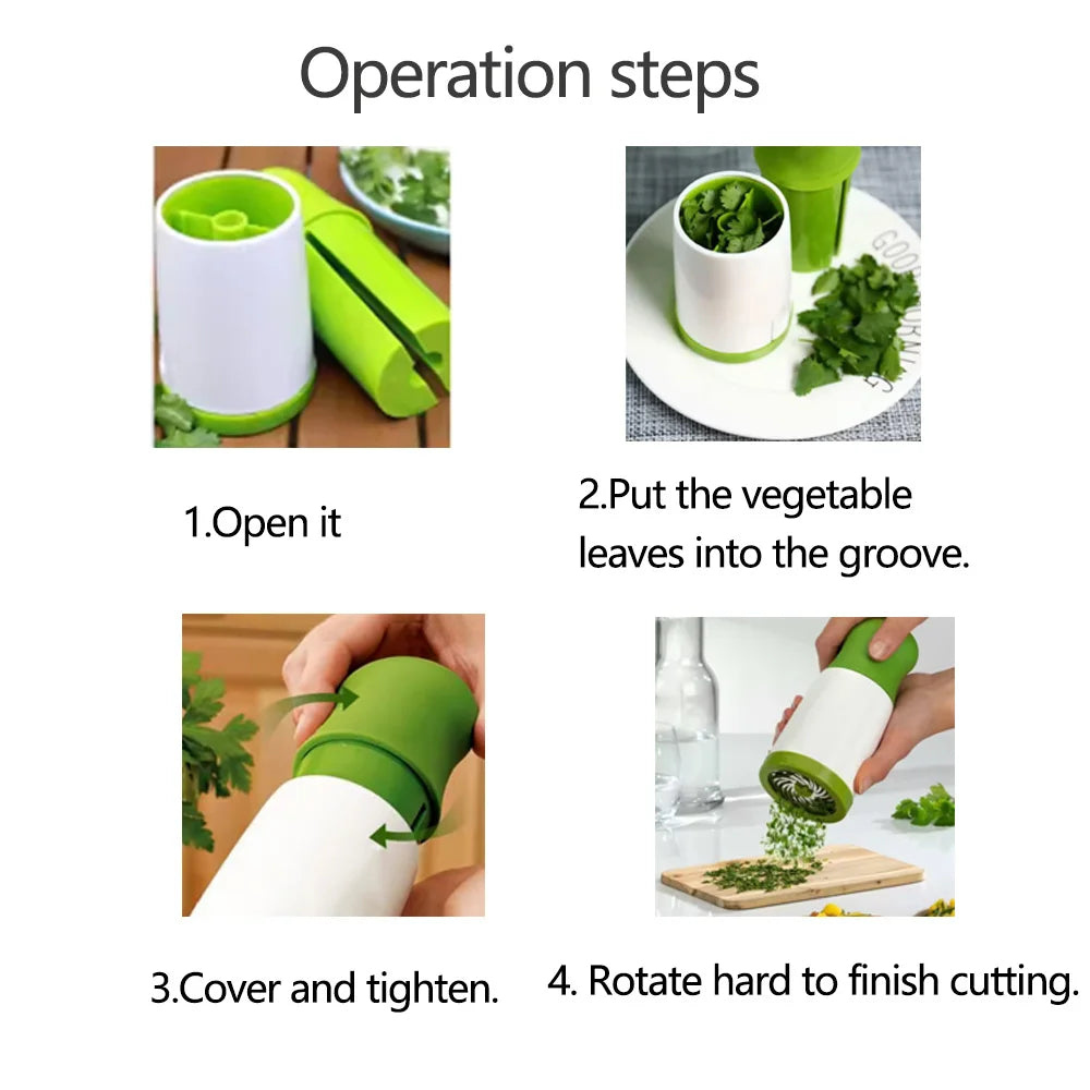 1pc Manual Herb Grinder Spice Mill Parsley Shredder Vegetable Cutter Coriander Mincer Chili and Cilantro Kitchen Tool Gadget Taj Home Store
