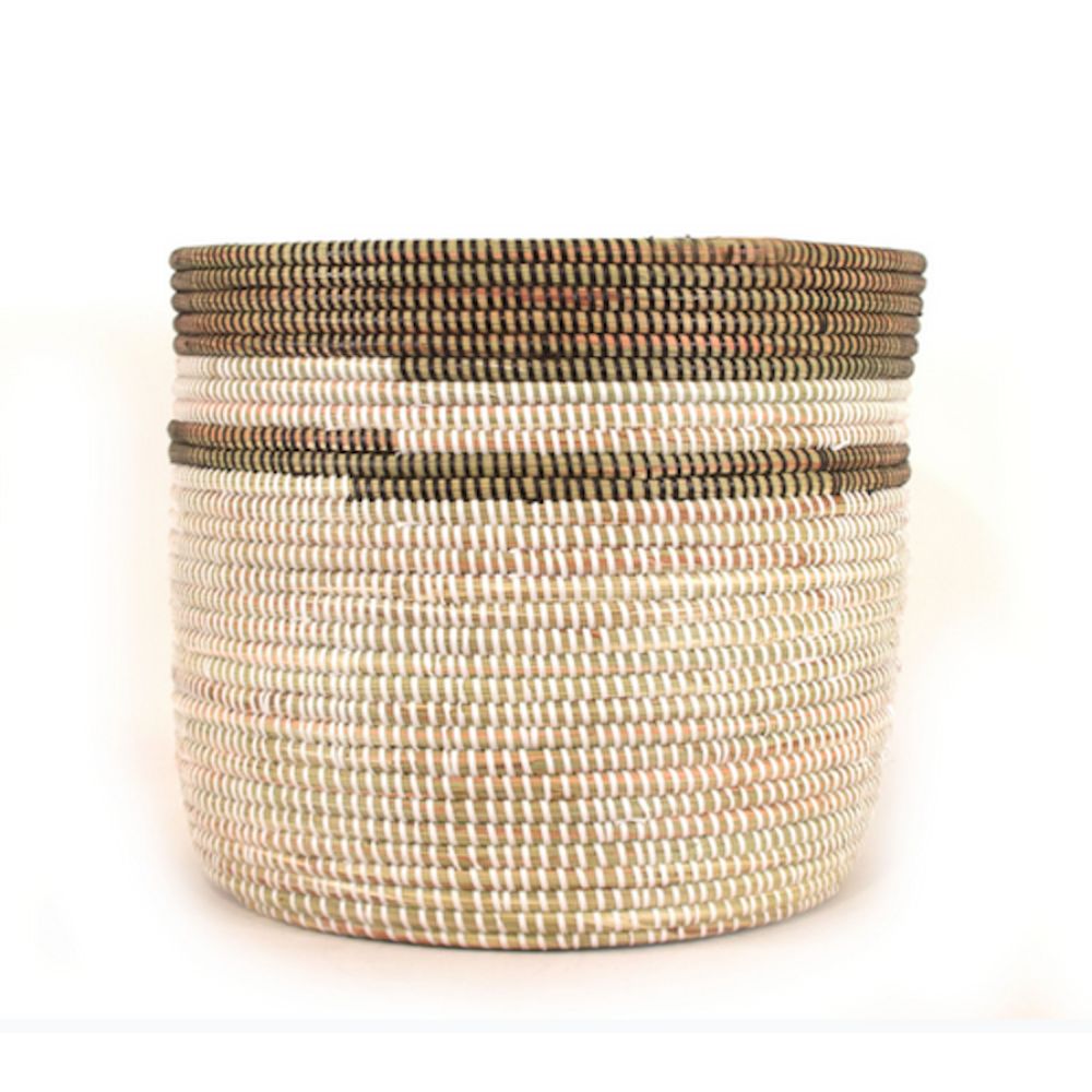 Black and White Stripe Basket - Large DC-Powered by People