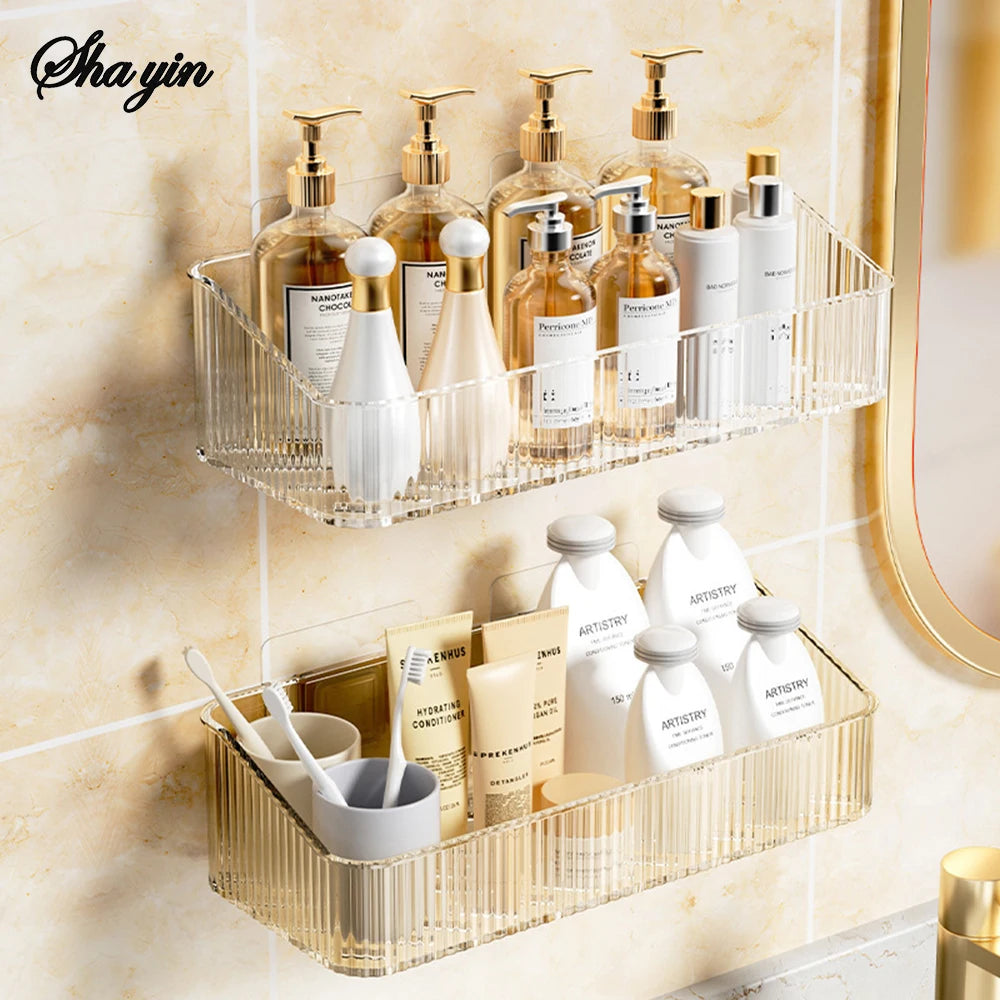 Bathroom Storage Rack Wall Mounted Toilet Washroom Washroom Washbasin Wall Organizing Storage Basket Taj Home Store