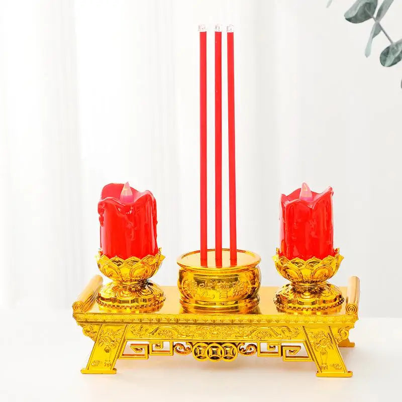 LED Candle Lights, Prayer Candles For Temples And Halls, Smokeless Swinging Wick Simulation Candles Taj Home Store