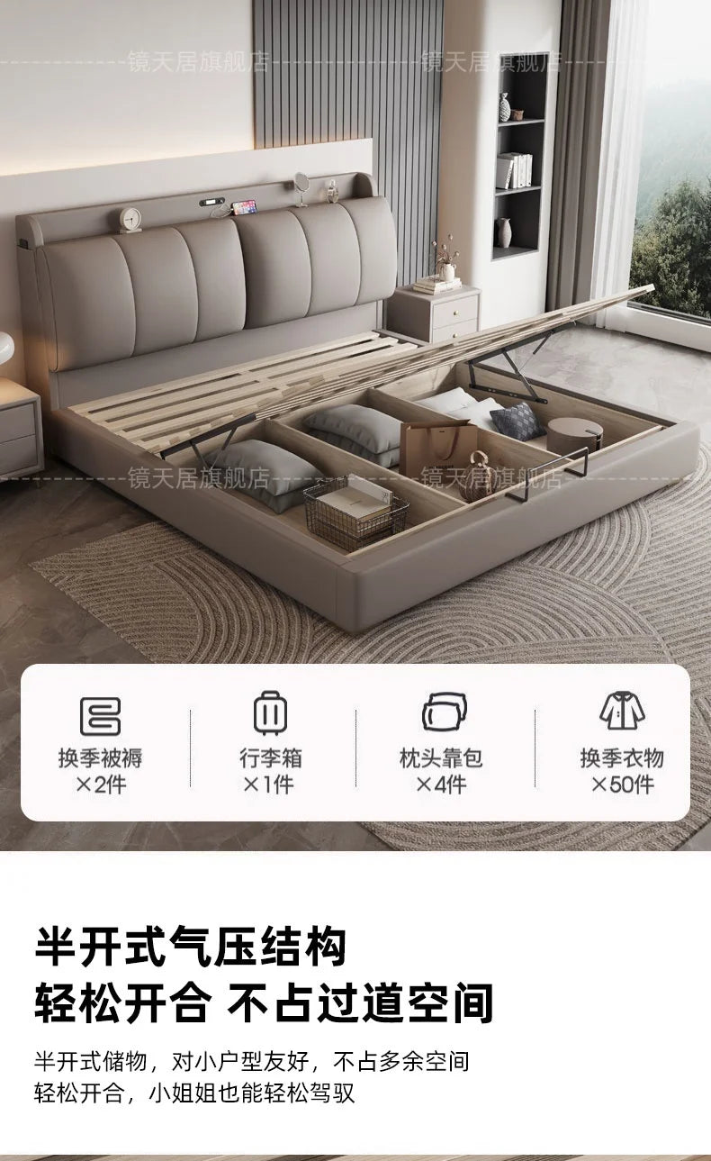 Bedroom Storage Bed Modern Corium Wedding Luxury Bed Corium Double Recamaras Matrimoniales Completas Muebles Home Furniture Taj Home Store
