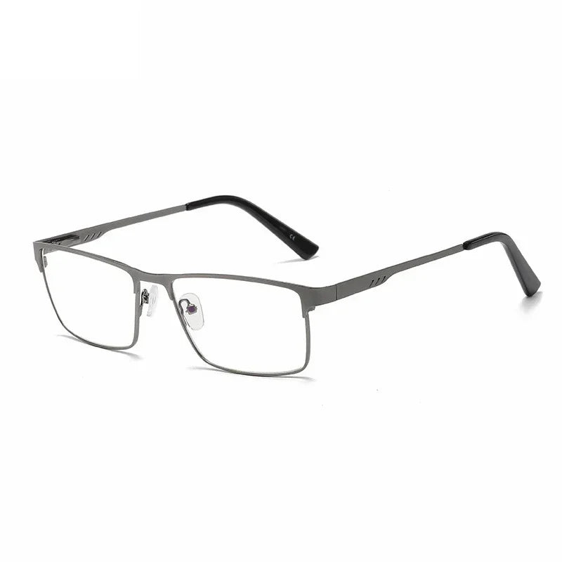 Men Square Metal Large Frame Myopia Glasses Spring Leg Elderly Near Sight Eyewear Blue Light Blocking Eye Protection Eyeglasses Taj Home Store