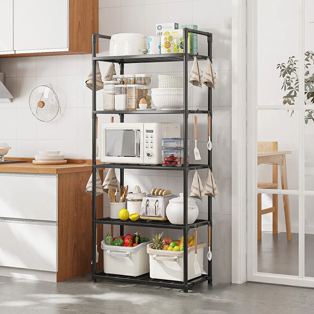5 Tier Shelving Unit Adjustable Storage Shelf 66 Lbs Capacity Standing Shelf for Kitchen Pantry Closet Bathroom Laundry Garage Taj Home Store