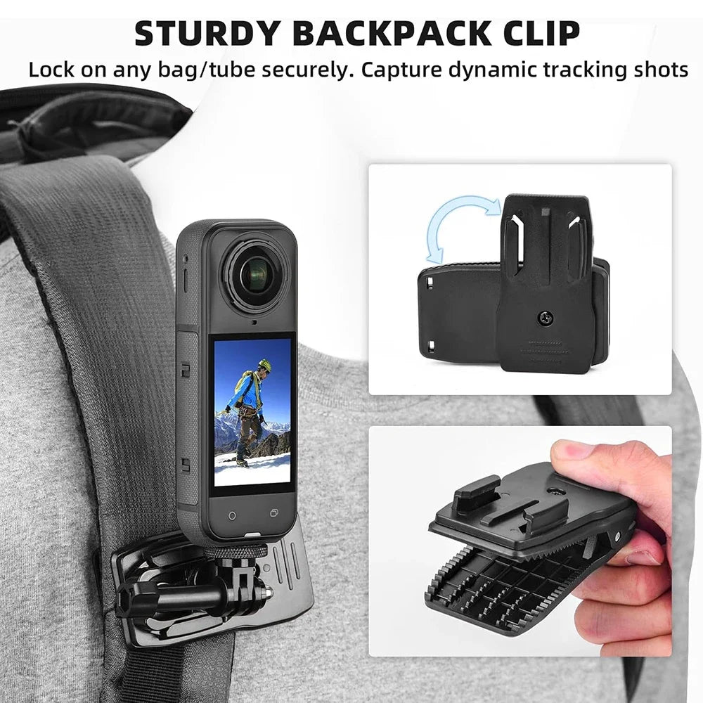 Accessories Kit for Insta 360 X5 X4 x3 Chest Mount Head Strap Backpack Clip Holder Wrist Strap for Insta 360 X5 X4 X3 Accessory Taj Home Store