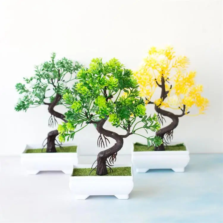 Garden Arrangement Ornaments Plastic Plants Bonsai Small Tree Pot Fake Plant Potted Flower Home Room Table Decoration Taj Home Store