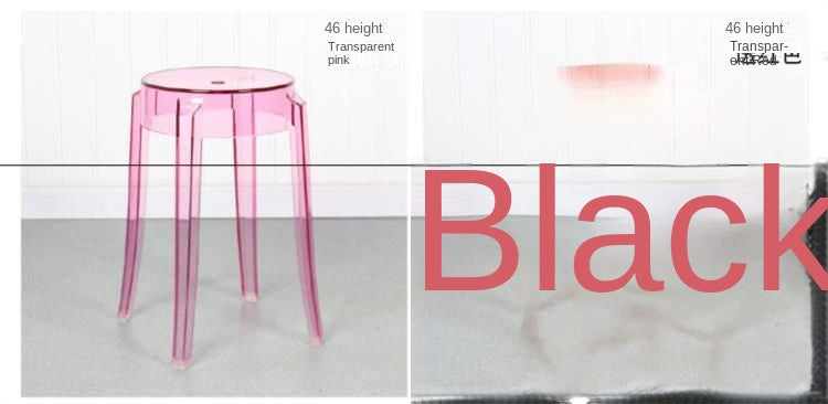 Chic Transparent Acrylic Bar Stool Modern Fashion High Seat Simple Plastic Bar Stool Design Taj Home Store