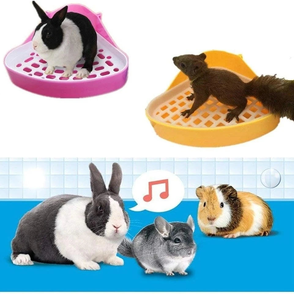 Small Pet Toilet Small Animal Litter Tray Corner for Hamster Guinea Pig Ferret Gerbil Chinchilla Pet Small Rat Toilet Taj Home Store