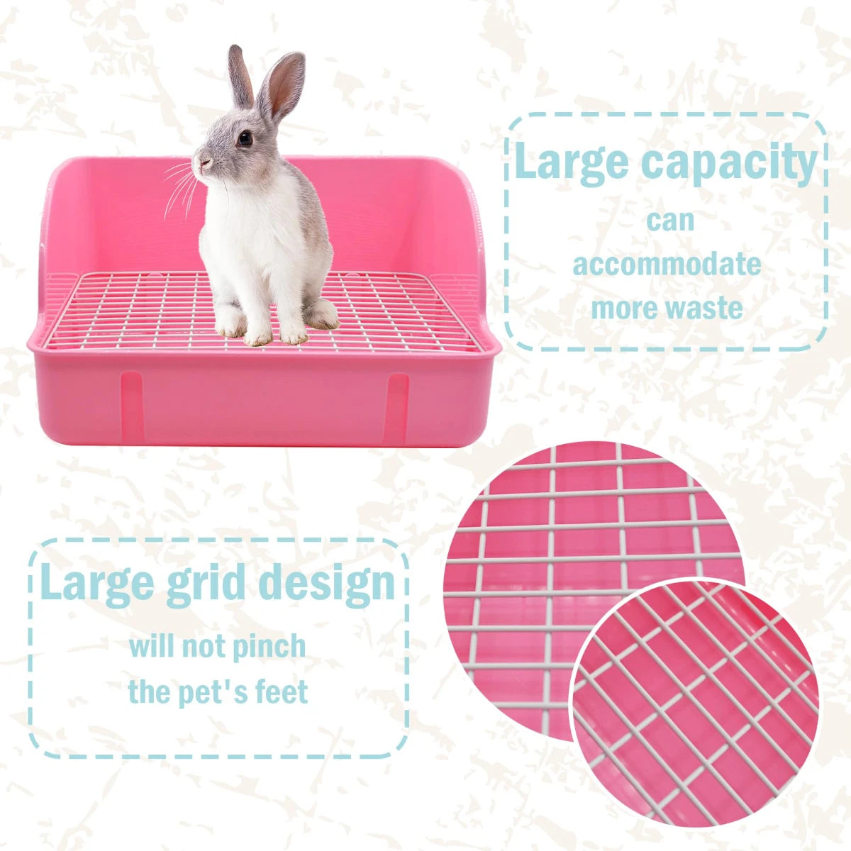 Corner Rabbit Litter Box Durable Toilet Trainer for Ferret Hamster Guinea Pig Small Animal Pet Supplies Animal Potty Taj Home Store