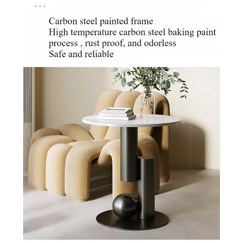 Living room sofa, small coffee table, side cabinet, living room home, light luxury bedside table, balcony, simple and creative Taj Home Store