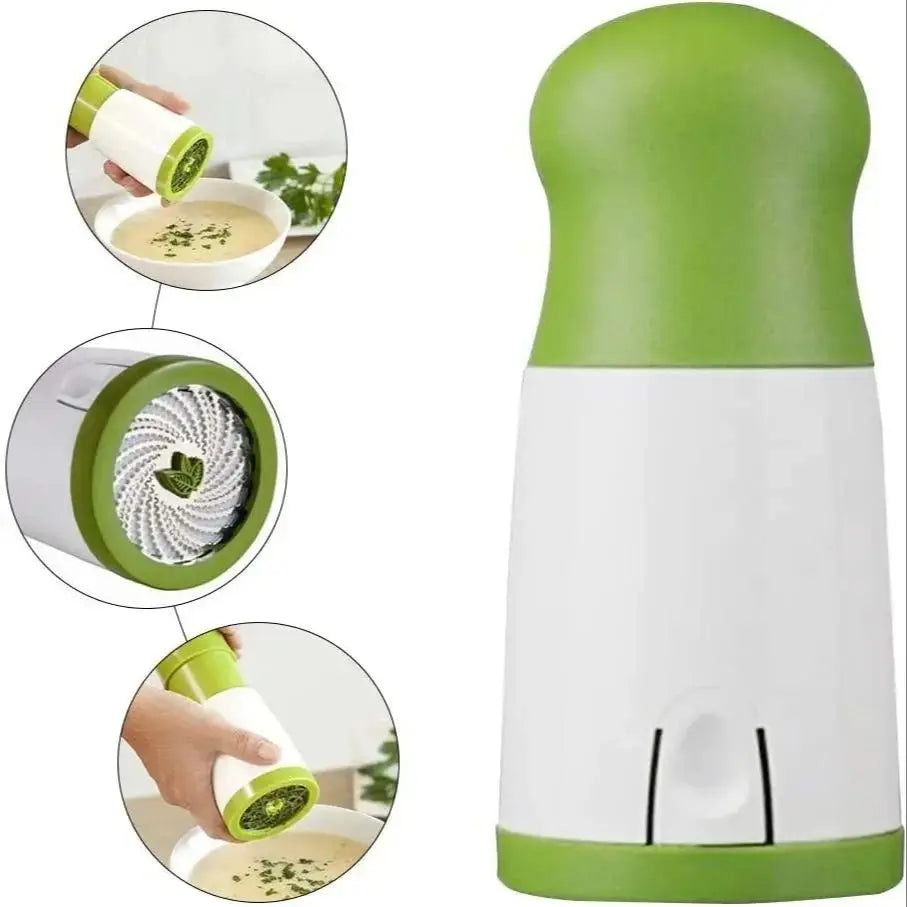 1pc Manual Herb Grinder Spice Mill Parsley Shredder Vegetable Cutter Coriander Mincer Chili and Cilantro Kitchen Tool Gadget Taj Home Store