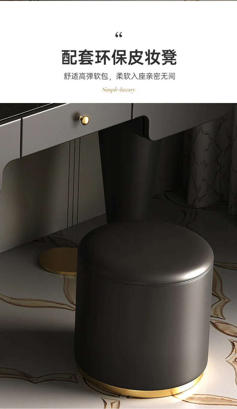 Bedroom Dressing Table Dresser Desks Makeup Mirror Storage Cabinet Light Luxury Premium Vanity Desk Toiletries Tables Furniture Taj Home Store