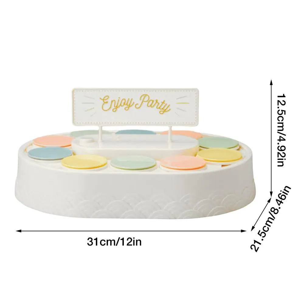 2-tier Automatic Rotating Cake Stand Sushi Dessert Cupcake Macaron Display Tray Wedding Birthday Party Supplies Cakes Turnables Taj Home Store