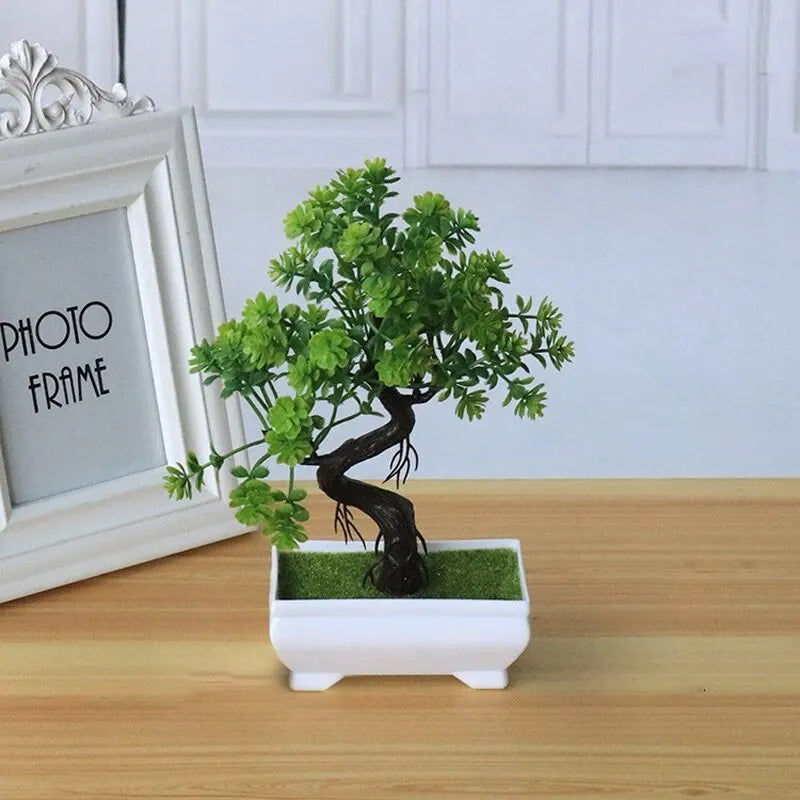 Garden Arrangement Ornaments Plastic Plants Bonsai Small Tree Pot Fake Plant Potted Flower Home Room Table Decoration Taj Home Store