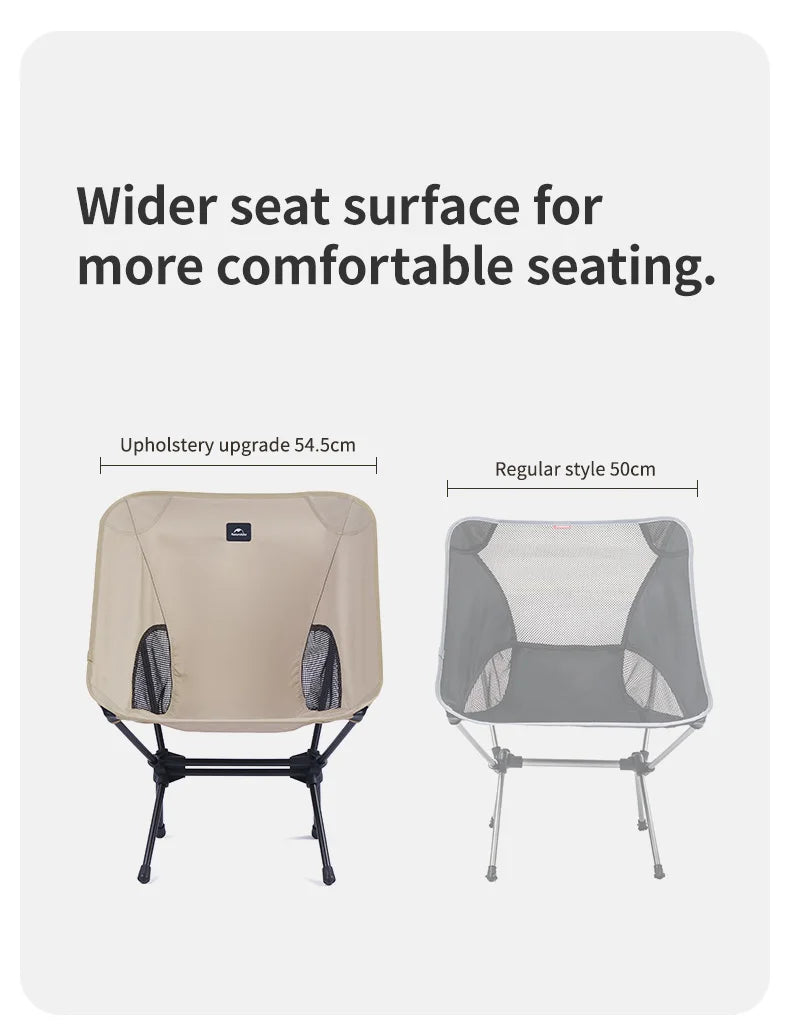 Naturehike Chair Foldable Chair Camping Lightweight Khaki Picnic BBQ Fishing Widen Chairs Outdoor Equipment Portable Taj Home Store