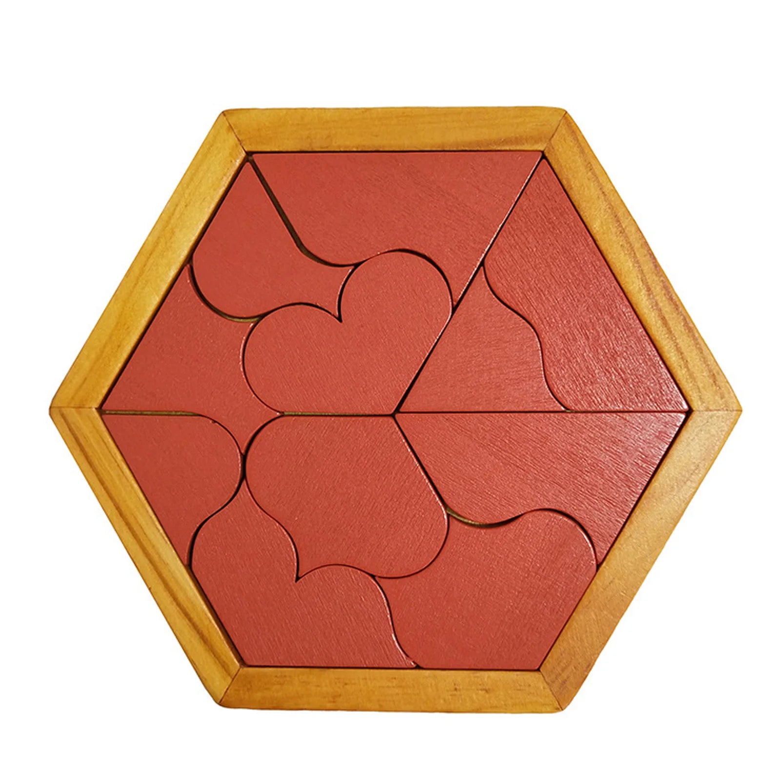 Hexagonal Wooden Geometric Shape Jigsaw Puzzles Chess Game Board Montessori Toys Brain Teaser Educational Intelligence Toys Taj Home Store