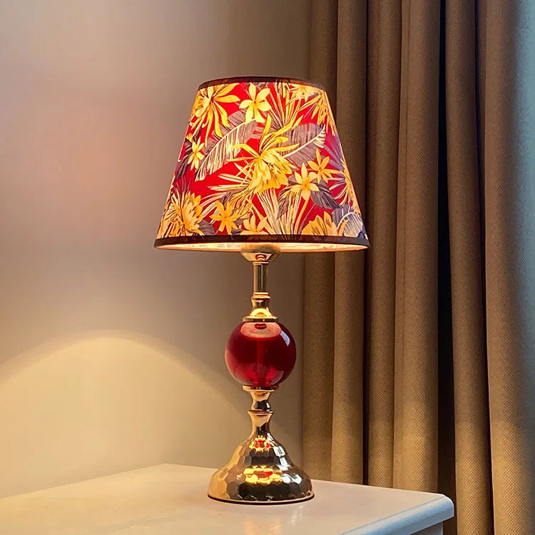 Bedroom desk lamp, warm and romantic, light luxury, retro American wrought iron, simple modern bedside lamp Taj Home Store