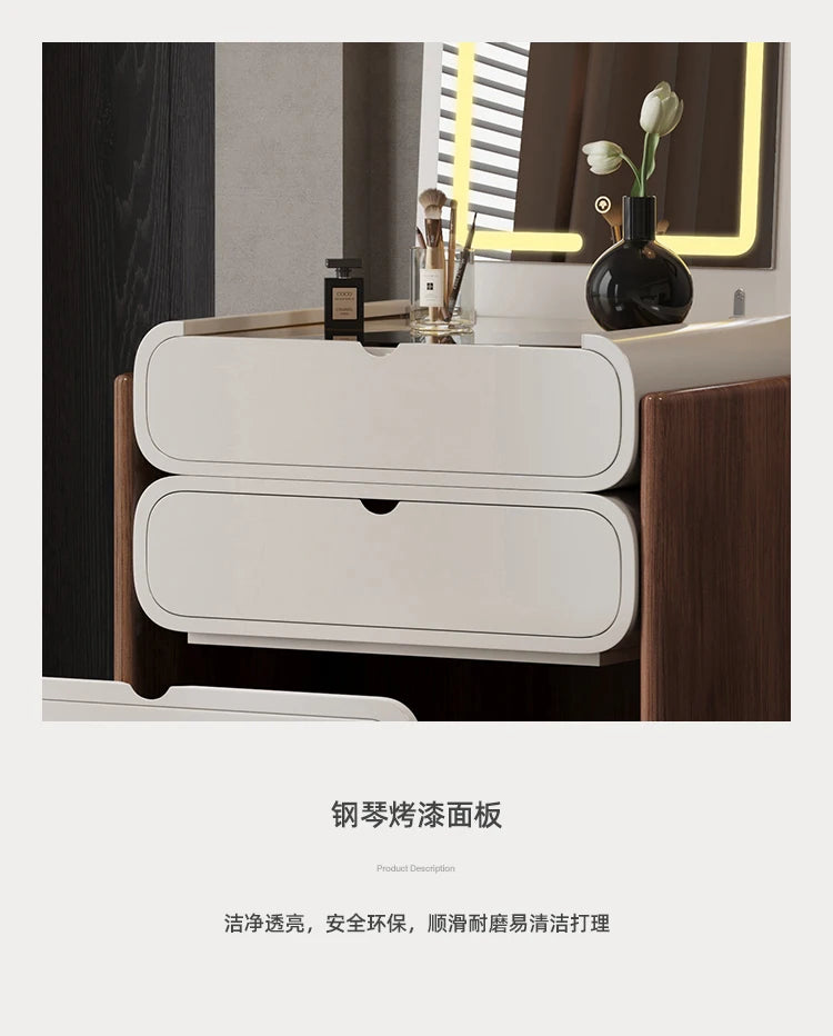 Dressing Table Bedroom Minimalist Design New Mini Bedside Table Storage Elegant Stylish Coiffeuse Maquillage Meuble Furniture Taj Home Store