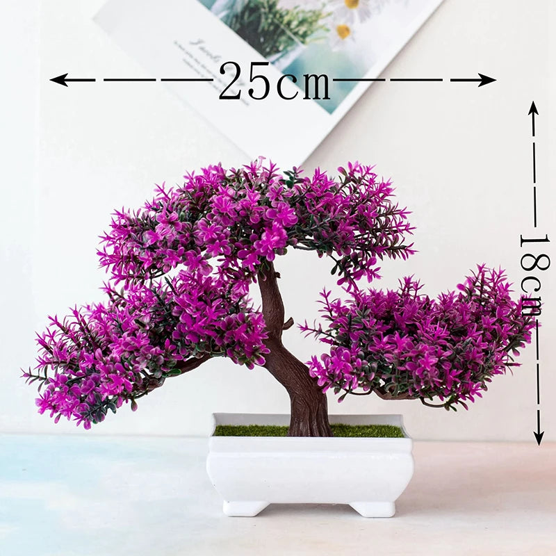 Artificial Plants Bonsai Small Tree Pot Fake Plant Flowers Potted Ornaments For Home Room Table Decoration Hotel Garden Decor Taj Home Store