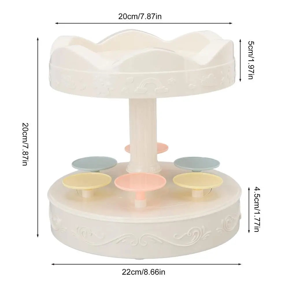 2-tier Automatic Rotating Cake Stand Sushi Dessert Cupcake Macaron Display Tray Wedding Birthday Party Supplies Cakes Turnables Taj Home Store