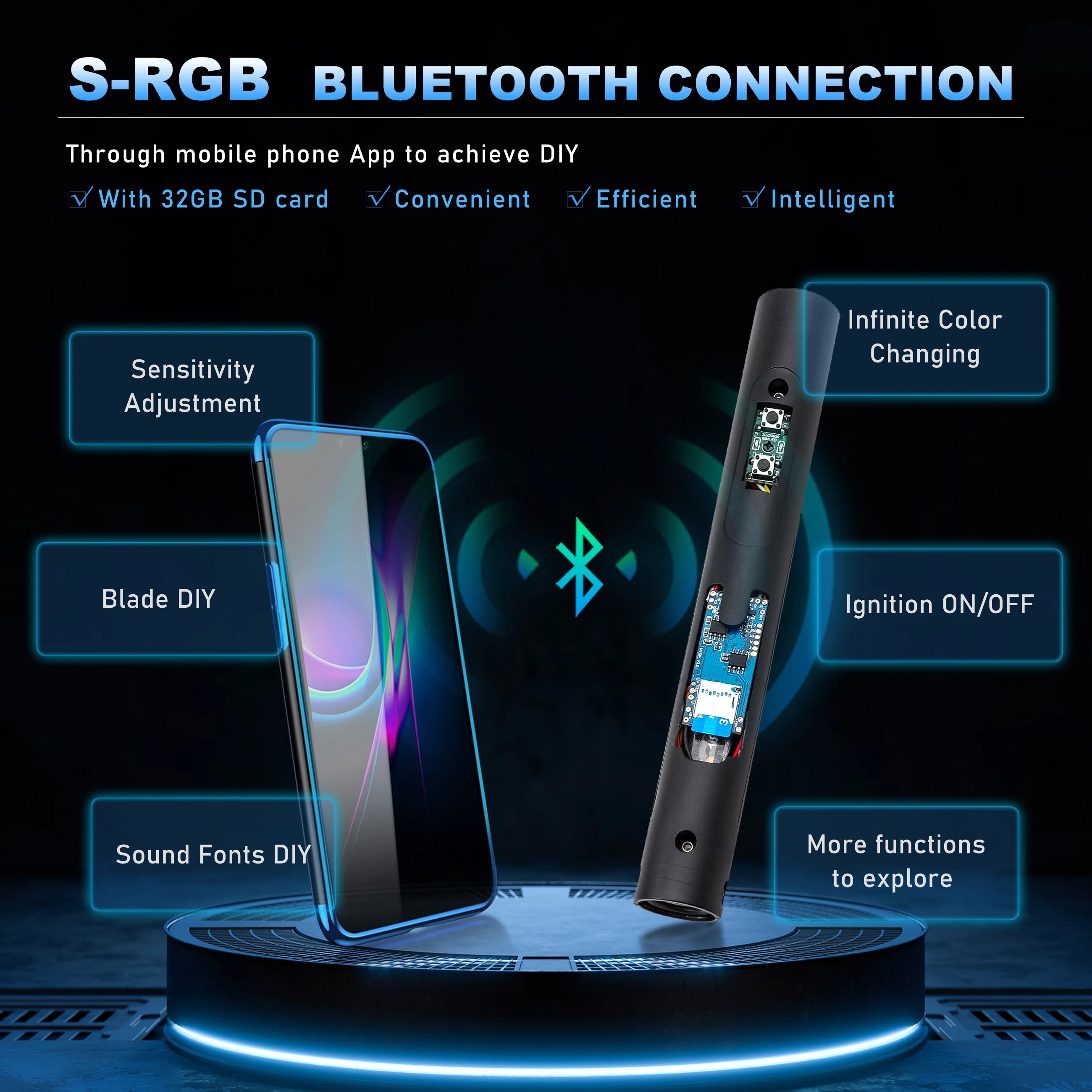 TXQSABER Heavy Dueling Lightsaber SNV4 Neo Pixel Bluetooth App Control Smooth Swing Metal Hilt Blaster Sword Kids Toys Taj Home Store