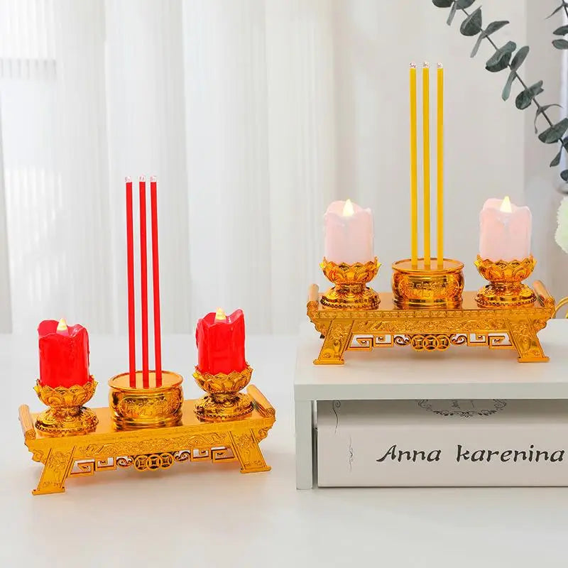 LED Candle Lights, Prayer Candles For Temples And Halls, Smokeless Swinging Wick Simulation Candles Taj Home Store