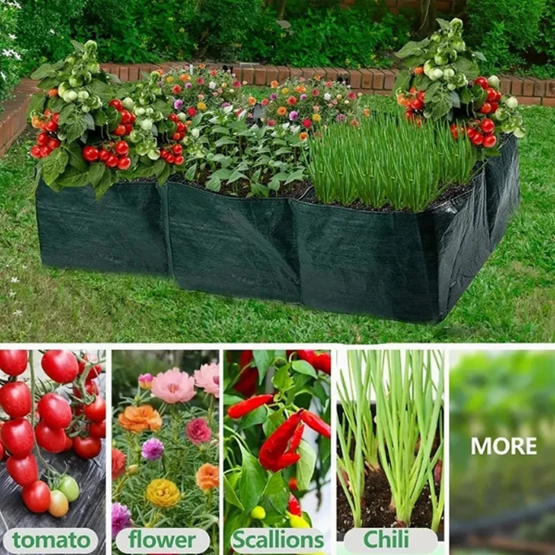 4/6/8 Grids Grow Bag Plant Garden Planter Vegetable Flower Nursery Pot Flowerpot Round Cultivation Growth Container Outdoor Taj Home Store