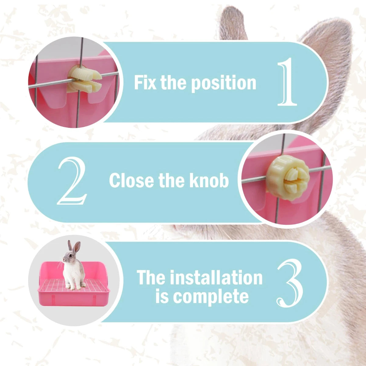 Corner Rabbit Litter Box Durable Toilet Trainer for Ferret Hamster Guinea Pig Small Animal Pet Supplies Animal Potty Taj Home Store
