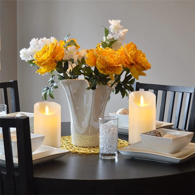 LED Candles, Flickering Flameless Candles, Rechargeable Candle, Real Wax Candles with Remote Control,10cm A Taj Home Store