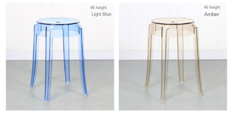 Chic Transparent Acrylic Bar Stool Modern Fashion High Seat Simple Plastic Bar Stool Design Taj Home Store