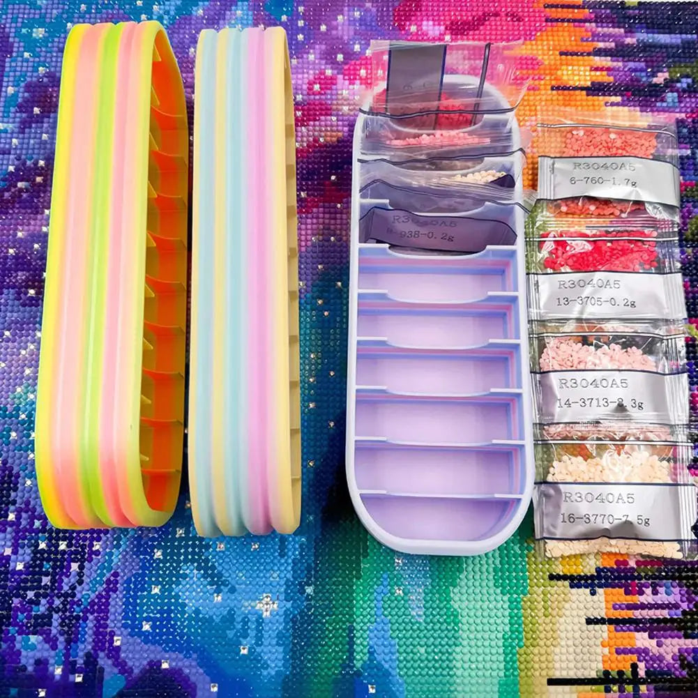 Diamond Storage Box With Grids Bead Storage Box for Painting Drills Diamond Art Tools Portable Design Best Seller Taj Home Store