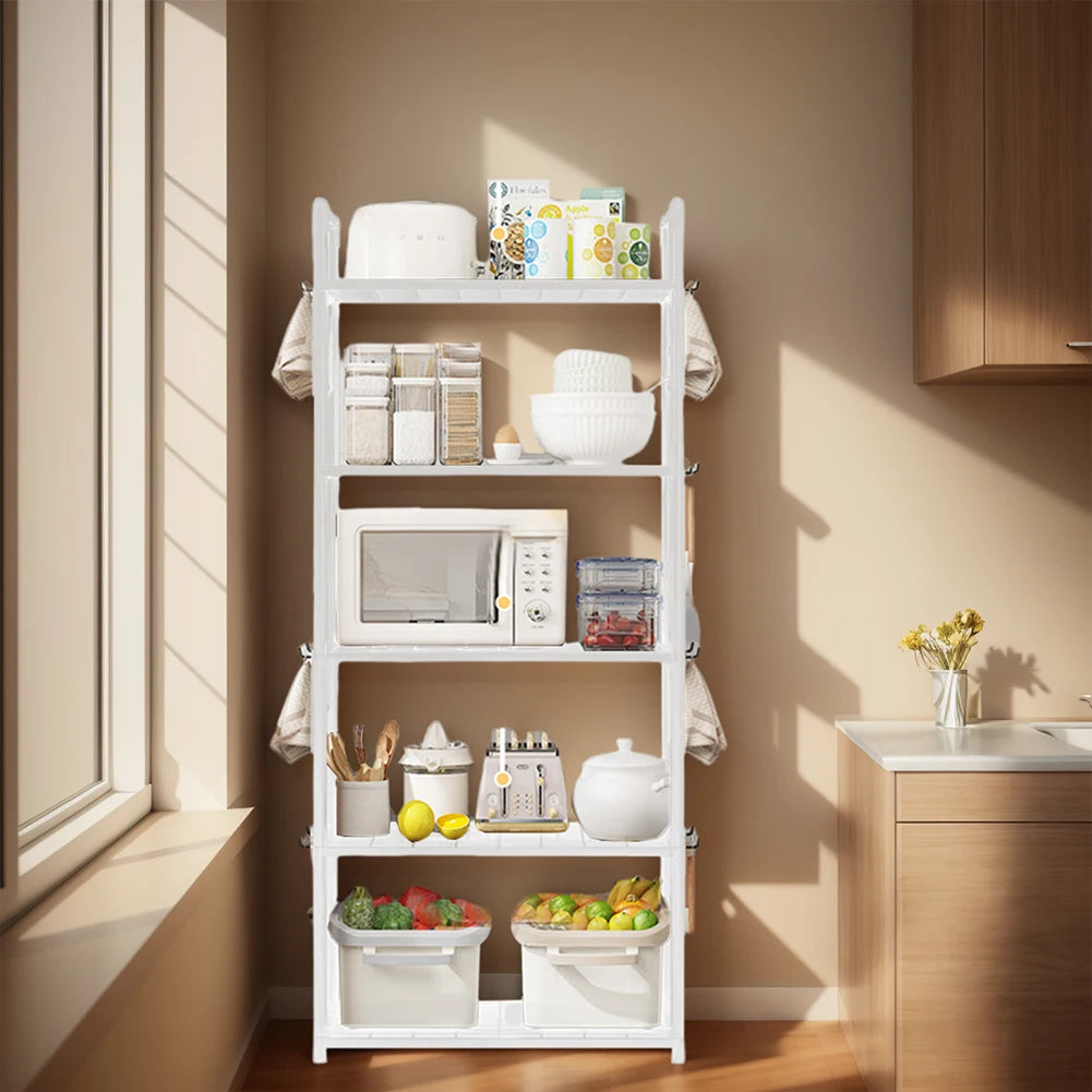 5 Tier Shelving Unit Adjustable Storage Shelf 66 Lbs Capacity Standing Shelf for Kitchen Pantry Closet Bathroom Laundry Garage Taj Home Store