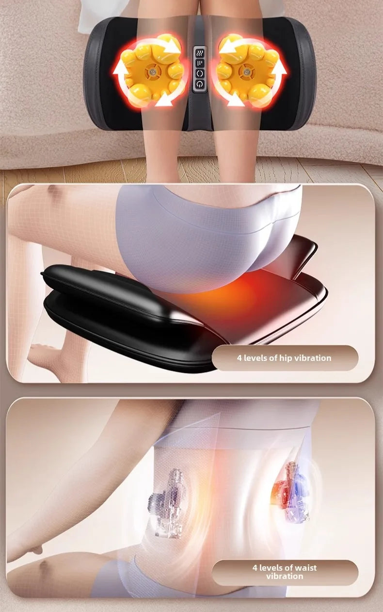 Shiatsu Neck Back Massager with Heat, 2D ro 3D Kneading Massage Chair Pad, Adjustable Compression Seat Massager for Full Body