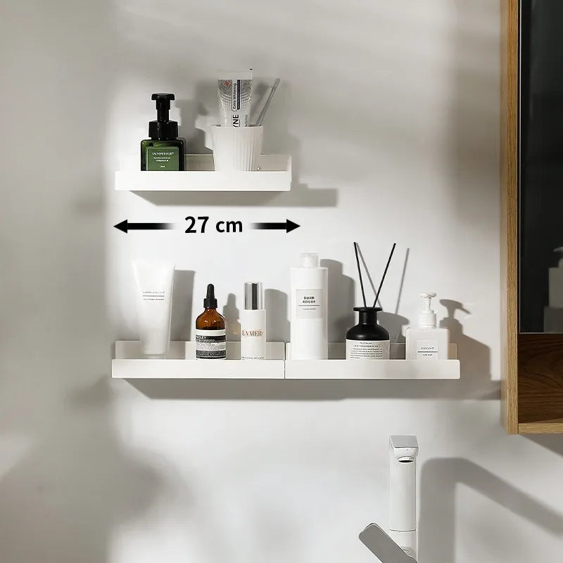 Strong Adhesive No Drill Wall Mounted Storage Rack Multifunctional Organizer Shelf for Kitchen Bathroom Office Home Space Saving Taj Home Store