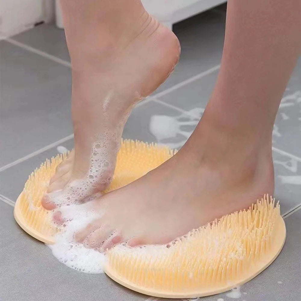 Bathroom Shower Anti Slip Mat, Circular Massage Foot Mat, Back Suction Cup, Foot Scrubber, Back Scrubber, Anti Fall Device Taj Home Store