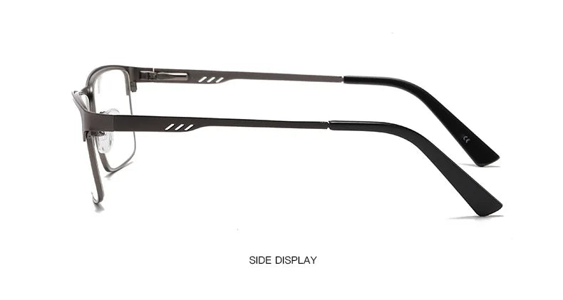 Men Square Metal Large Frame Myopia Glasses Spring Leg Elderly Near Sight Eyewear Blue Light Blocking Eye Protection Eyeglasses Taj Home Store